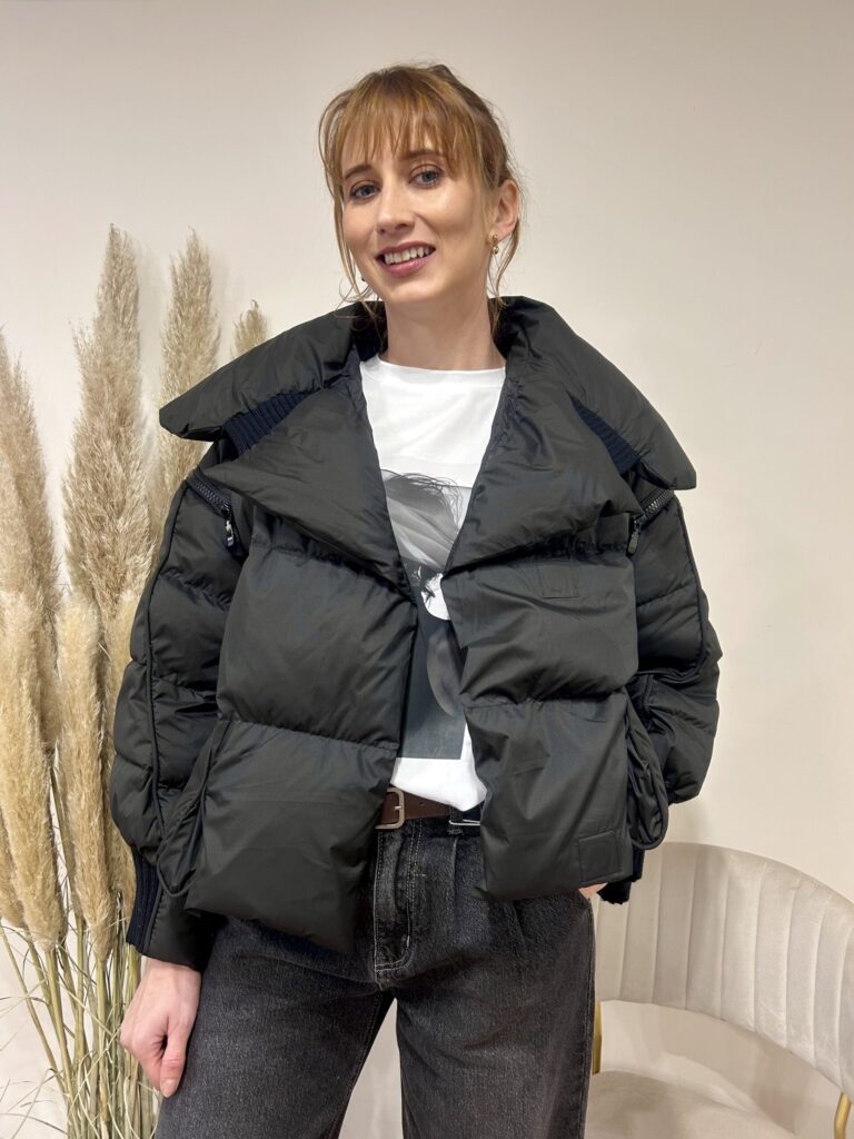 KRÓTKA KURTKA PUCHOWA BEZ KAPTURA