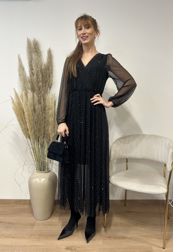 SUKIENKA TIULOWA MAXI Z KRYSZTAŁAMI