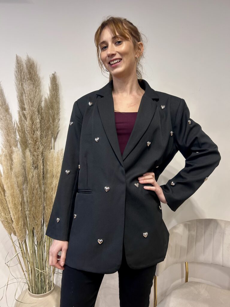 MARYNARKA OVERSIZE Z SERCAMI