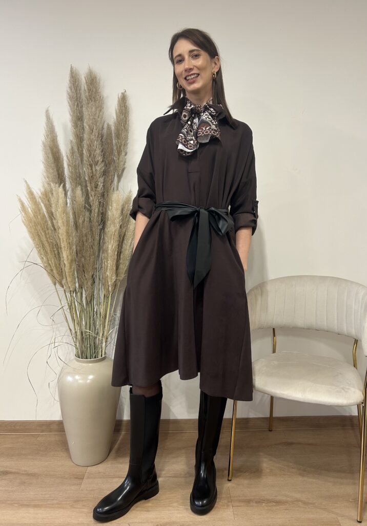 SUKIENKA OVERSIZE PRZEWIĄZYWANA WSTĄŻKĄ PREMIUM